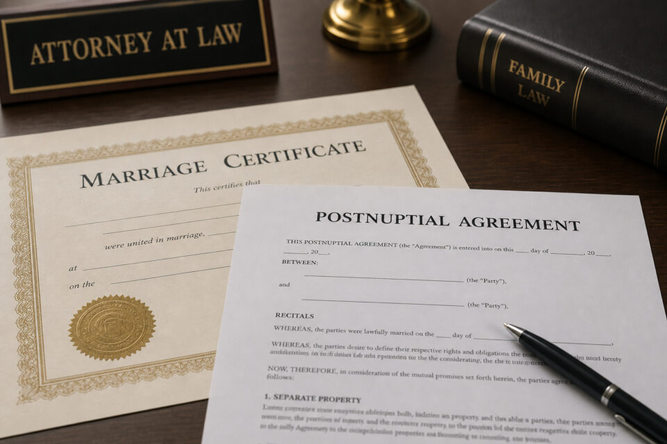 marriage license postnup protection