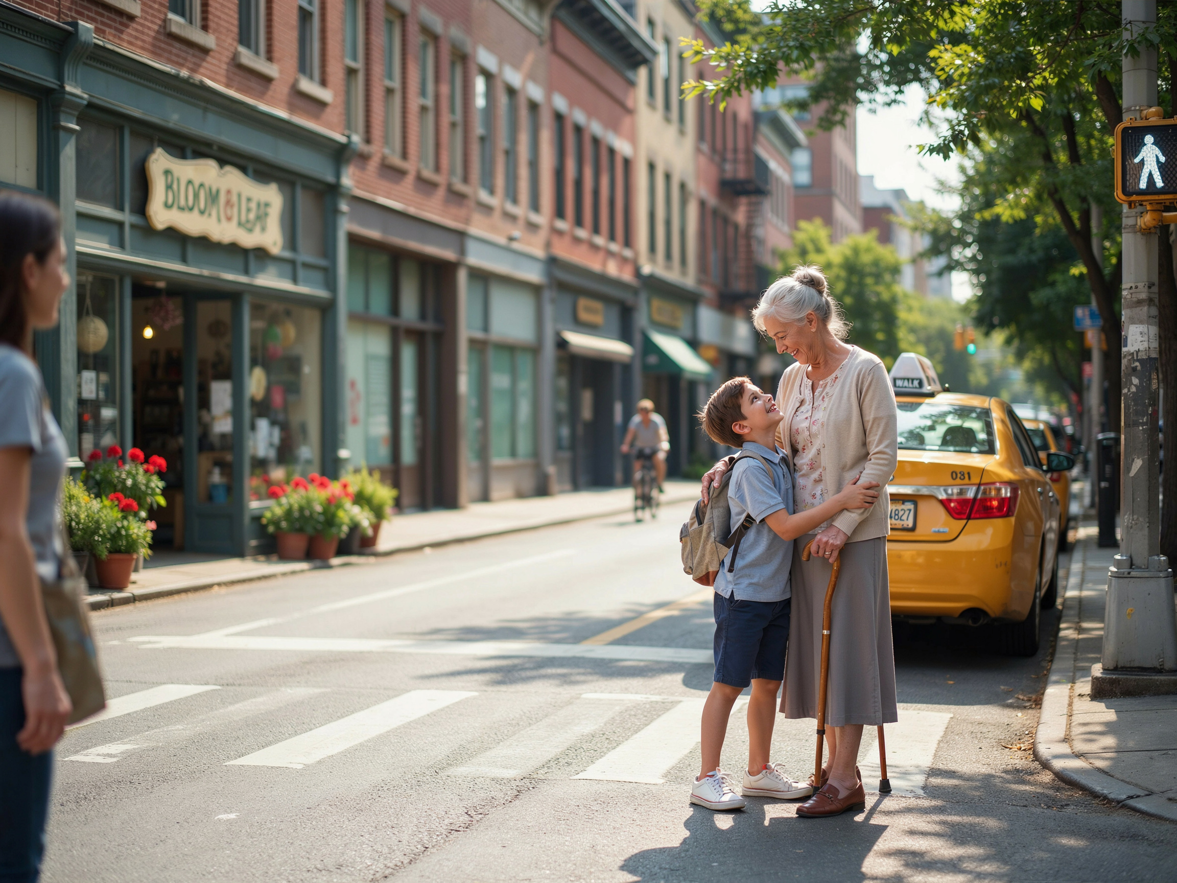 What Is the Value of Family in Sociology? A Data-Driven Look at How Families Transmit Values 9 Child assisting an elderly person across the street, demonstrating prosocial behavior learned from family.