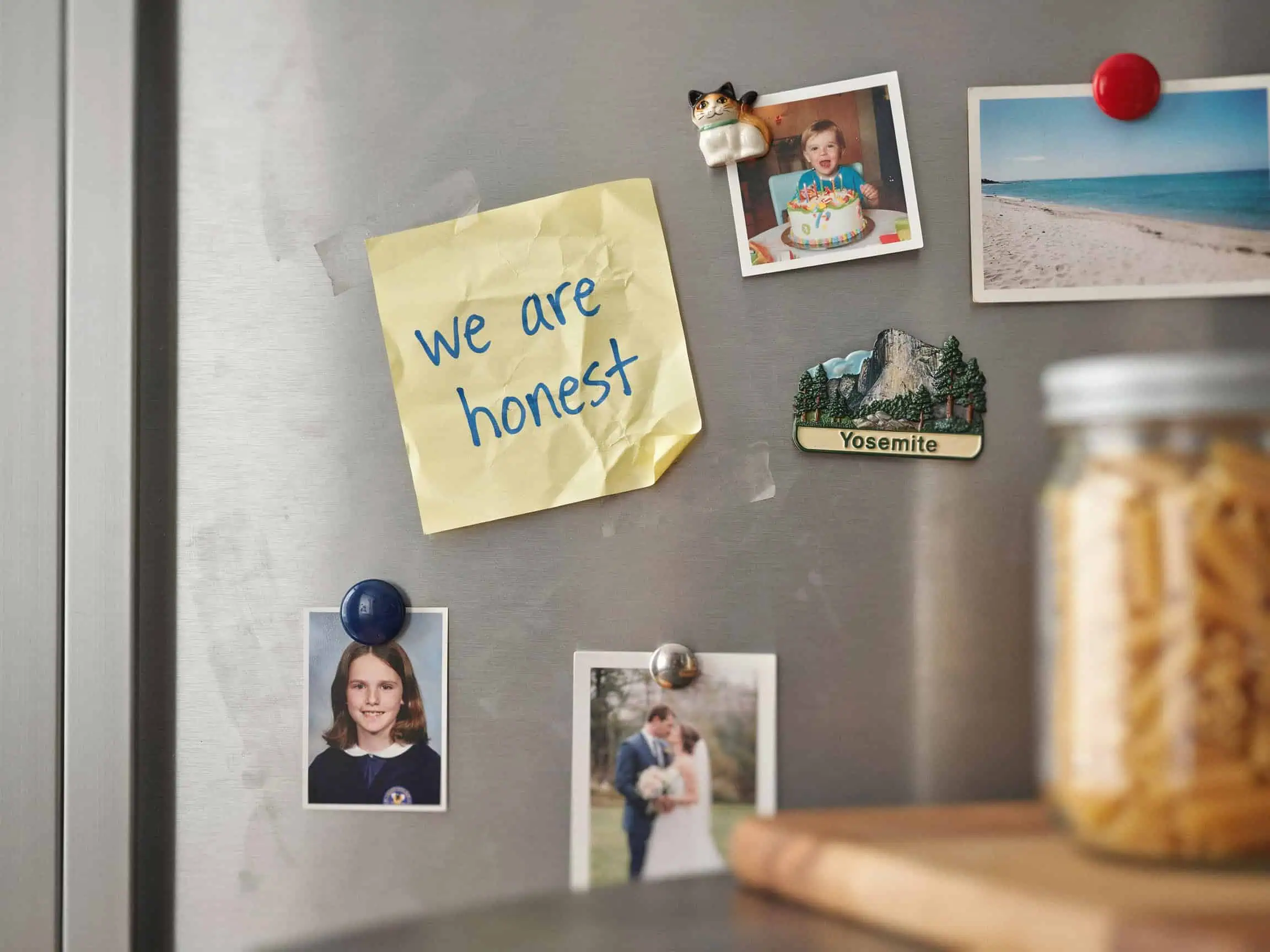 5 Most Important Family Values (Backed by Research, Not Opinion) 10 Family mission statement note on refrigerator, using visible reminders to reinforce core values