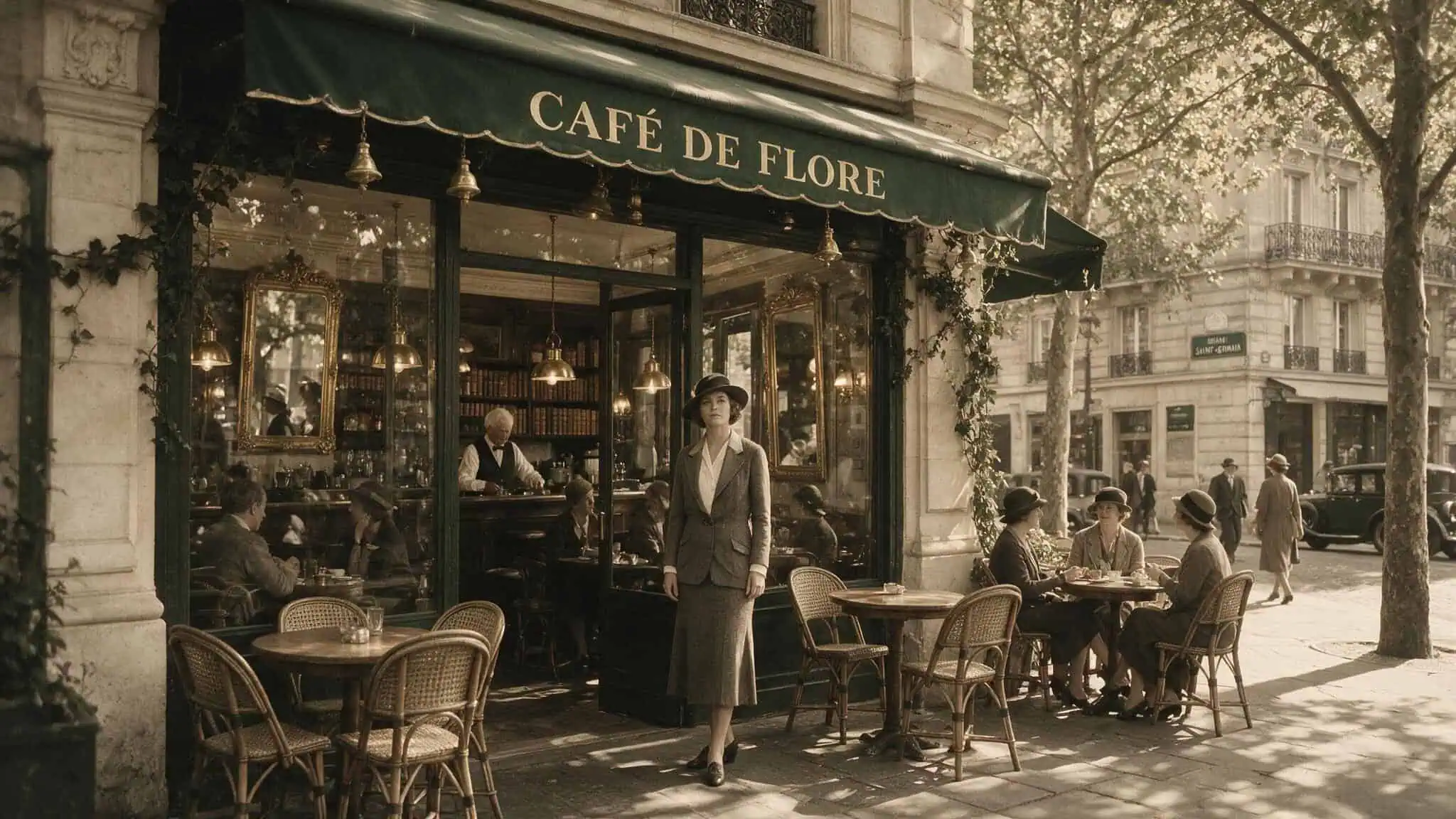 Cross-Dressing vs. Sissification: The Data-Driven Difference 3 Marlow Moss in men's suit and hat at a Paris cafe, challenging gender norms in the 1920s