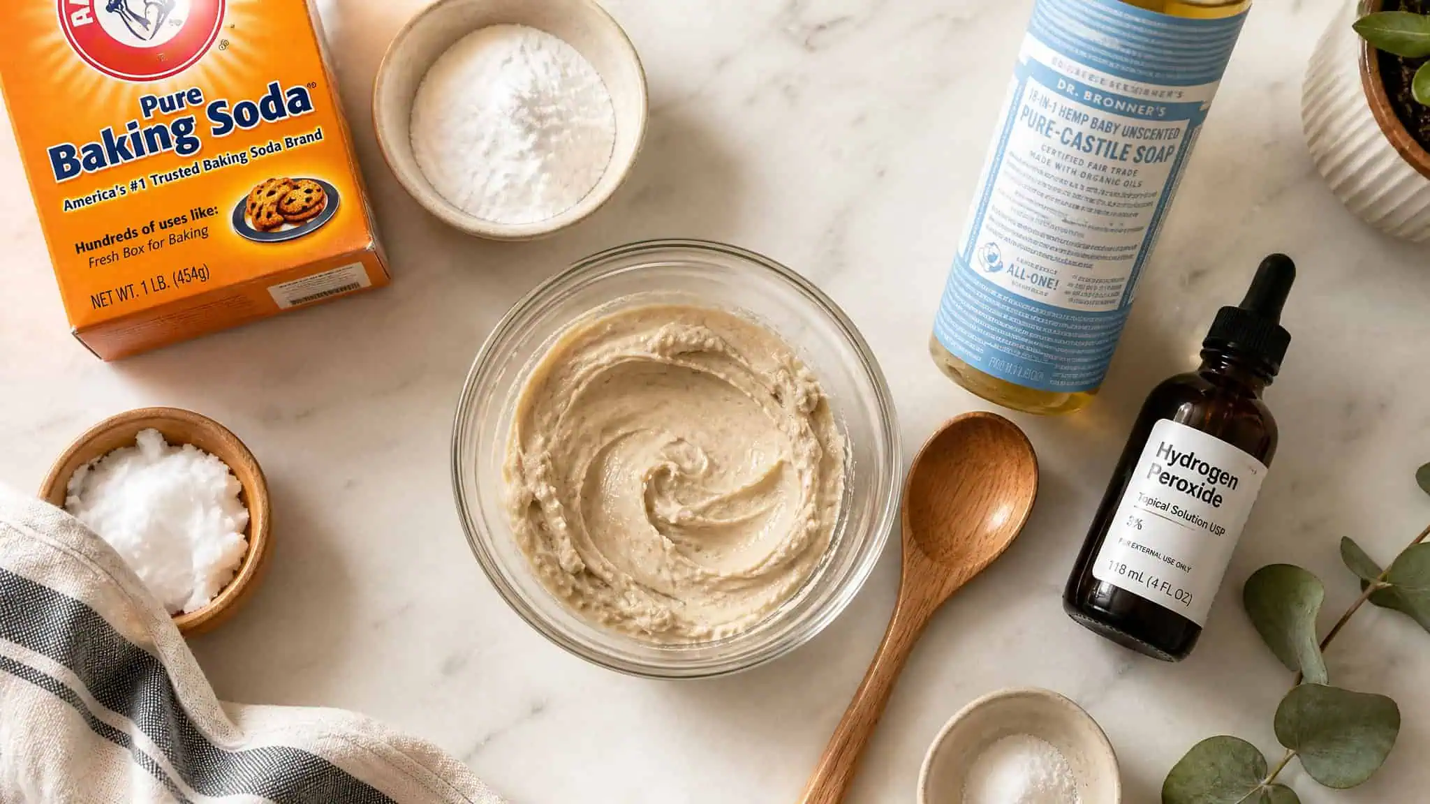 How to Clean a Bathtub Without Chemicals: The Baking Soda Paste That Beats Soft Scrub 3 baking soda castile soap scrub paste