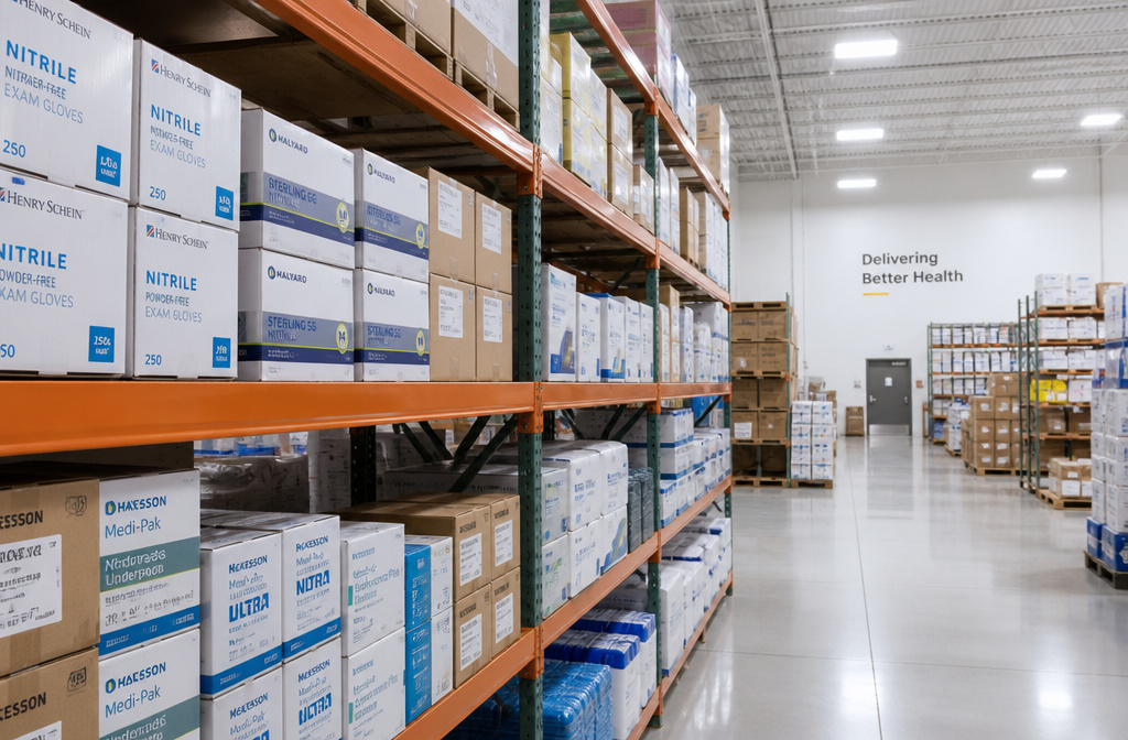 Where to Donate Medical Equipment Near Me: A Complete Guide 3 MedShare warehouse shelves stacked with medical surplus ready for global clinics.