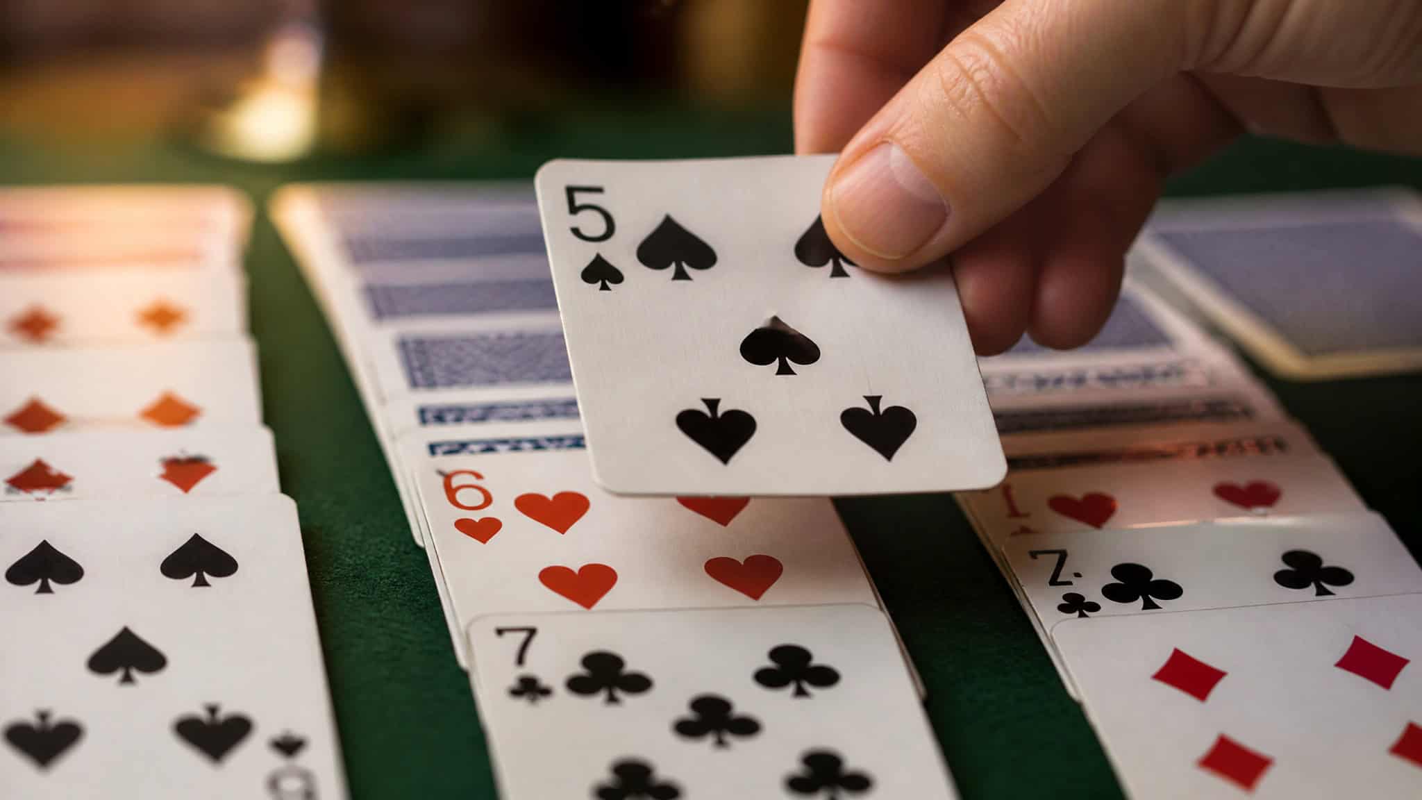 Solitaire Rules for Beginners: Step-by-Step Klondike Setup and Winning Strategies 3 Solitaire card move showing a black 5 placed on a red 6 in the tableau