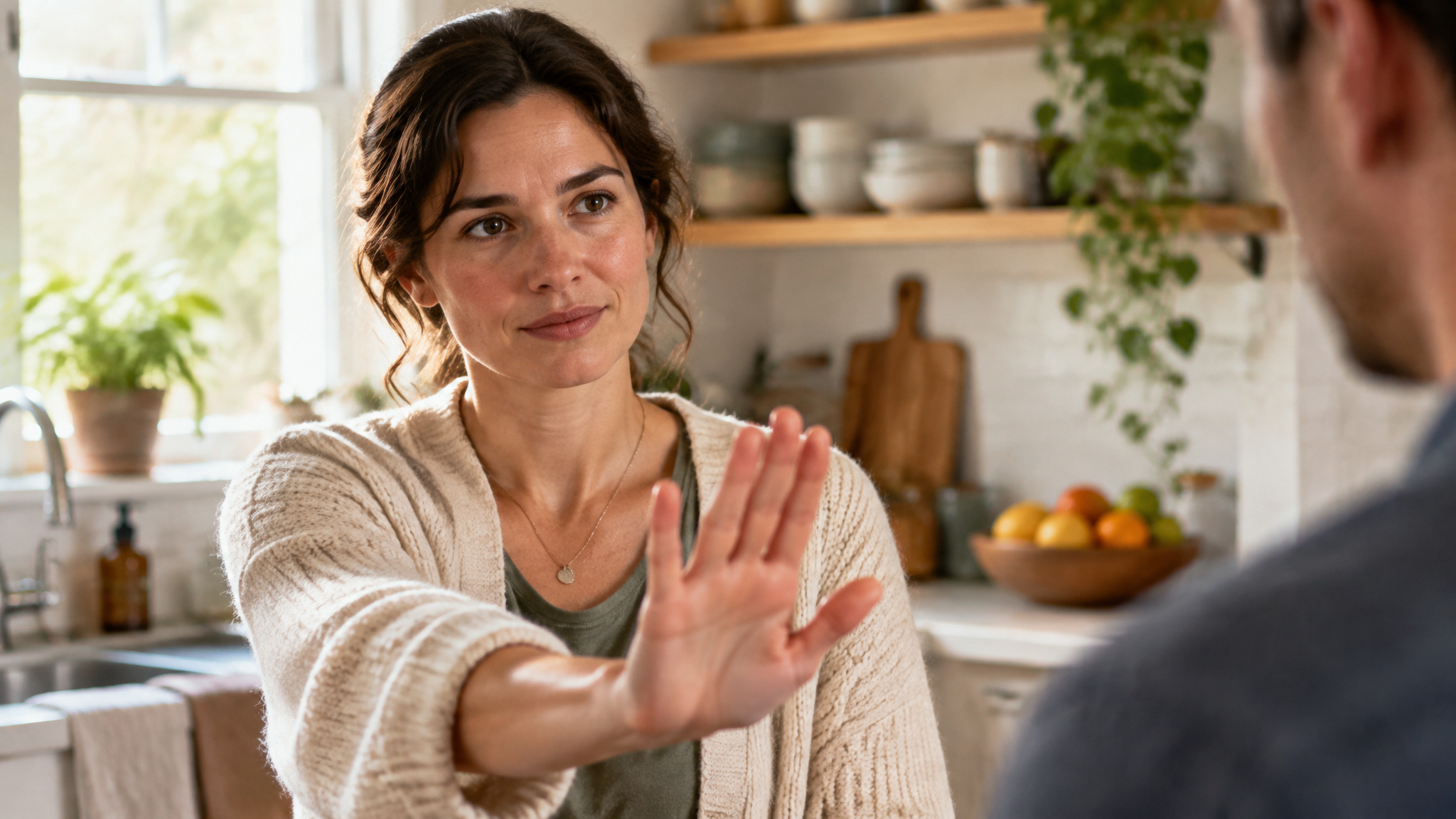 How to Be a Strong Woman: 16 Signs That Are Actually Skills You Can Build 2 Woman setting a firm boundary, showing that warmth and firm limits are one skill