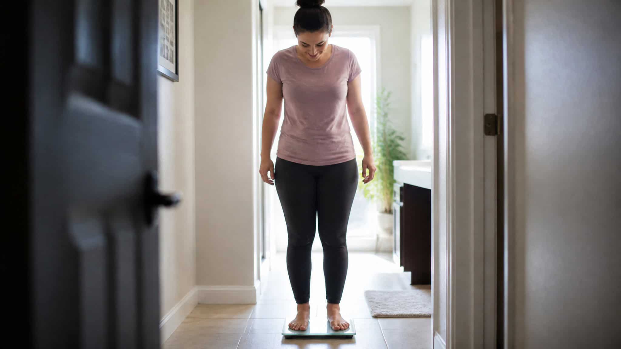 What Is the Best Injection for Weight Loss at Home? Tirzepatide's 20.2% Win Has an Asterisk 4 Person weighing themselves at home, reflecting realistic 2 to 8 percent weight loss results outside trials