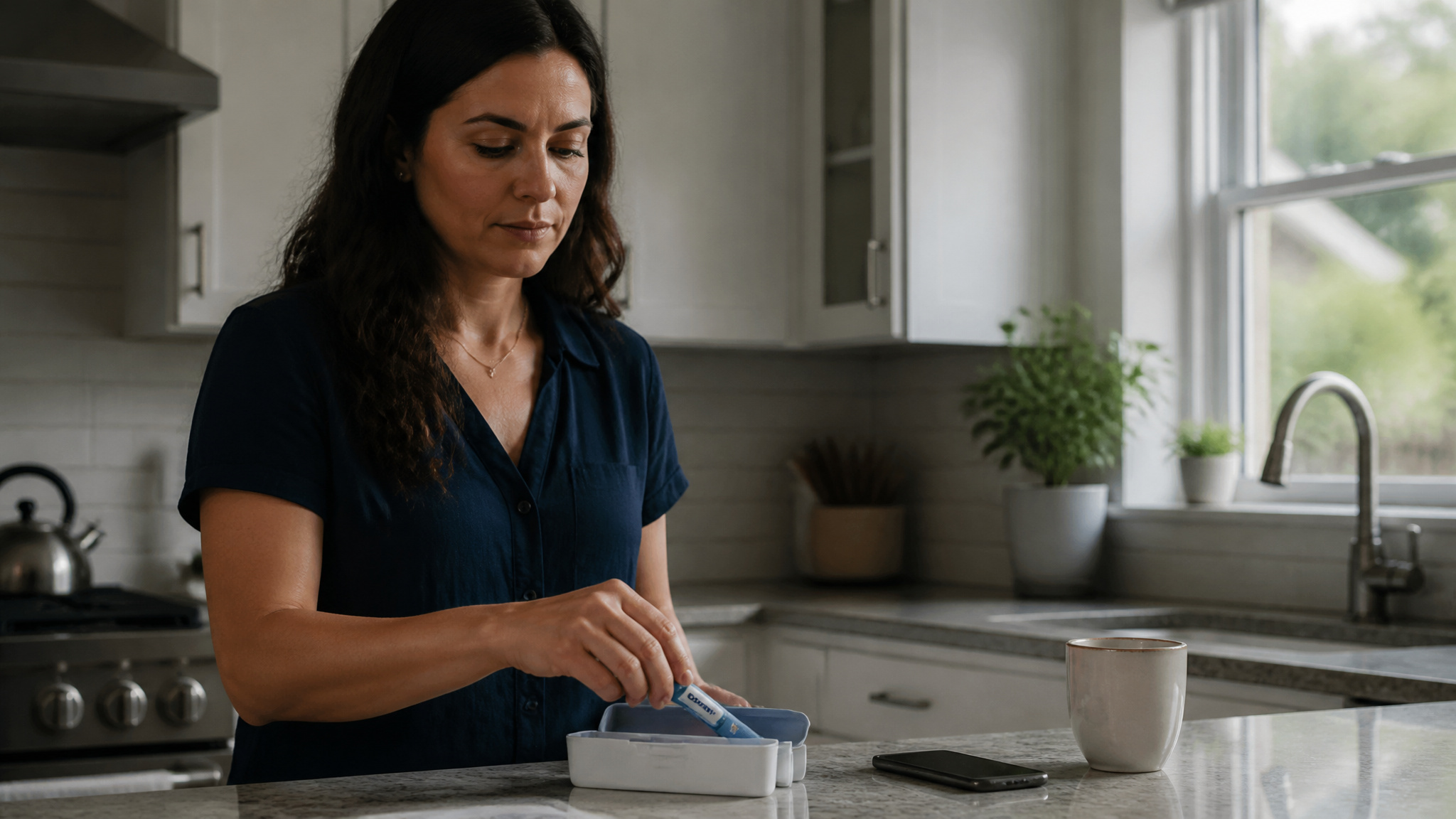 How Do Weight Loss Injections Work? The 2-Minute Signal That Lasts 5 Days 5 Woman storing her injection pen while considering weight regain after stopping GLP-1 medication