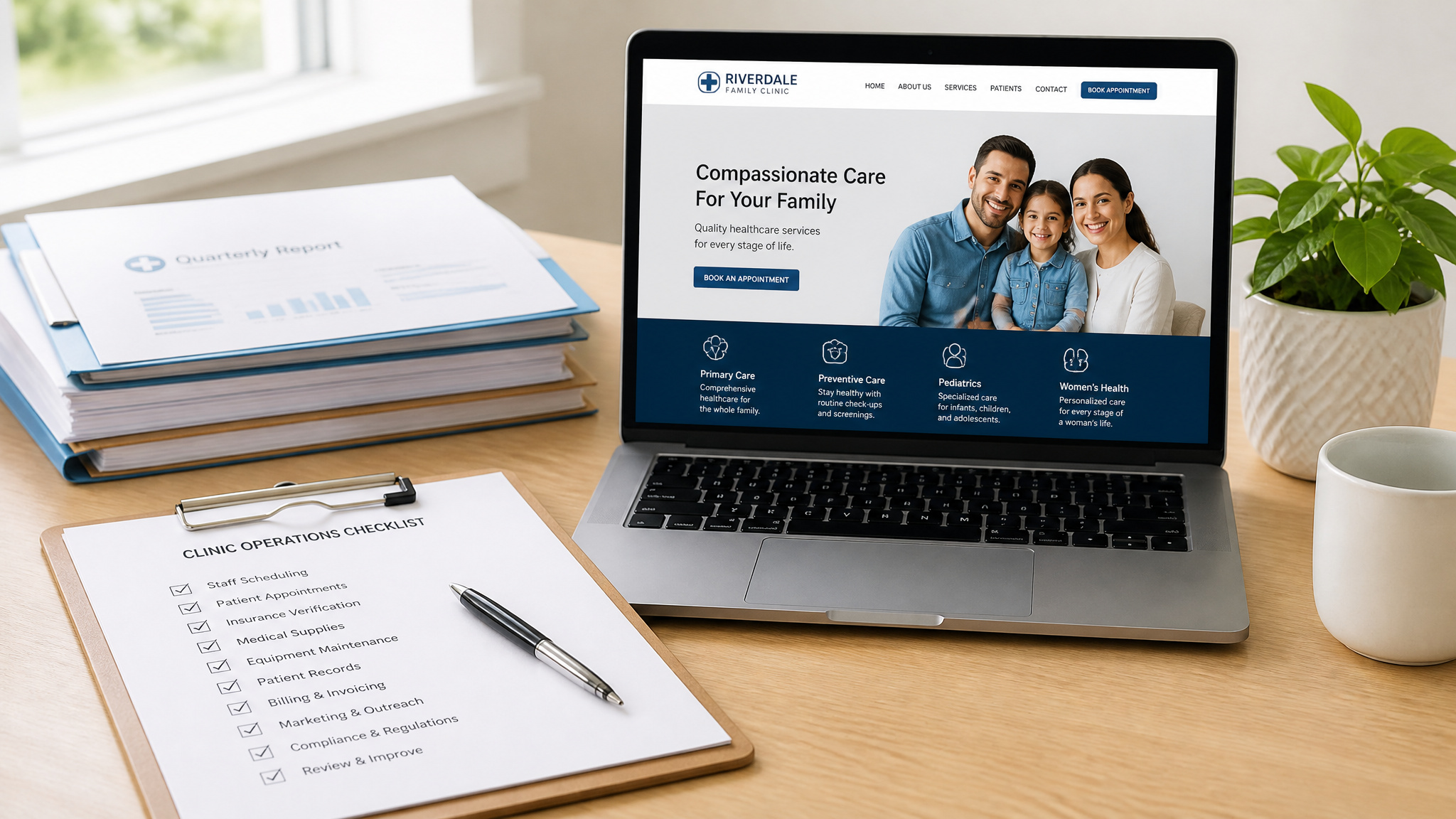 Surrogacy Ukraine Single Parent: Legal Gaps, Costs, and What to Know 4 Checklist, laptop, and documents for surrogacy research, emphasizing the need for thorough homework.