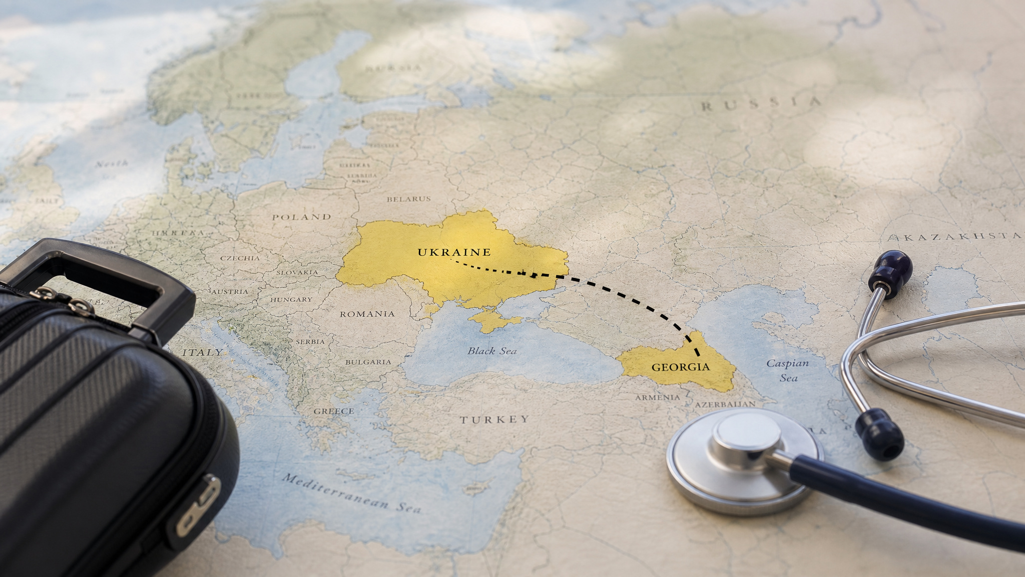 Ukraine Surrogacy Ban: Fact-Checking the Rumors 3 Map showing surrogacy industry relocation from Ukraine to Georgia after 2022 invasion