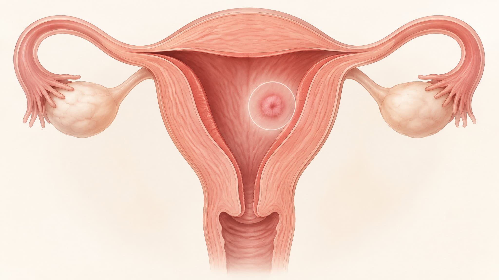 How Soon Postpartum Can You Start Using a Sauna? Why the Dinner-Plate Wound Sets the Timeline 2 Illustration of the dinner-plate-sized placental wound site inside the uterus after birth