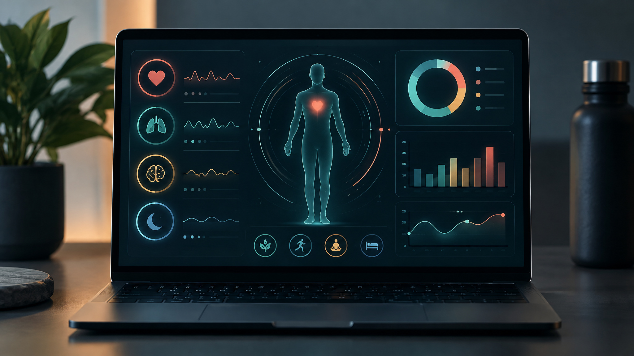 Superpower Review: I Tested the 100+ Biomarker Panel — Here's What $349 Actually Gets You 3 Superpower Digital Twin dashboard showing color-coded biomarkers, score, and biological age results
