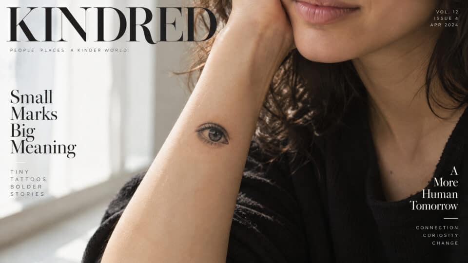 Close-up of a woman's arm showing a small, detailed tattoo near her wrist, highlighting body art and personal expression.