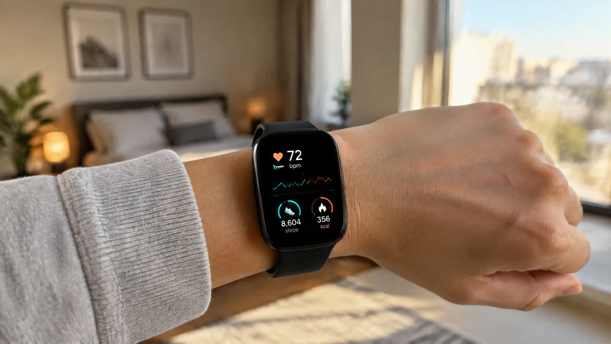 Fitness Trends 2025: What Stuck, What Faded, per the ACSM Survey 2 Fitness tracker on a wrist showing heart rate data for the wearable technology trend section
